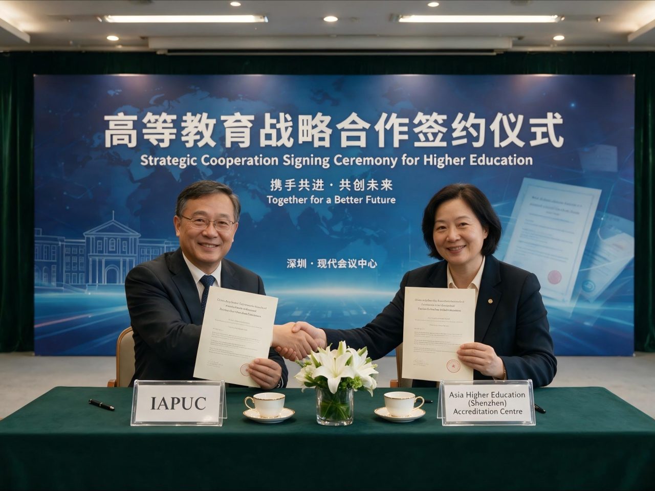 IAPUC and Asia Higher Education (Shenzhen) Accreditation Centre Enter Comprehensive Strategic Cooperation