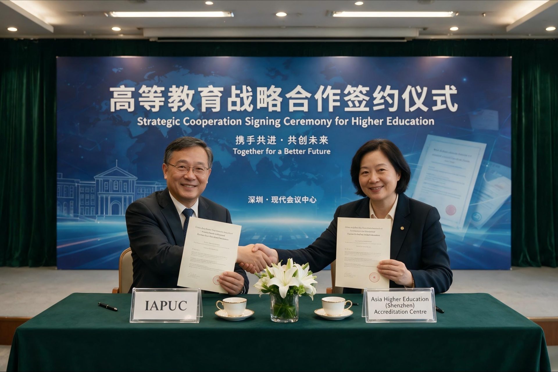 IAPUC and Asia Higher Education (Shenzhen) Accreditation Centre Enter Comprehensive Strategic Cooperation